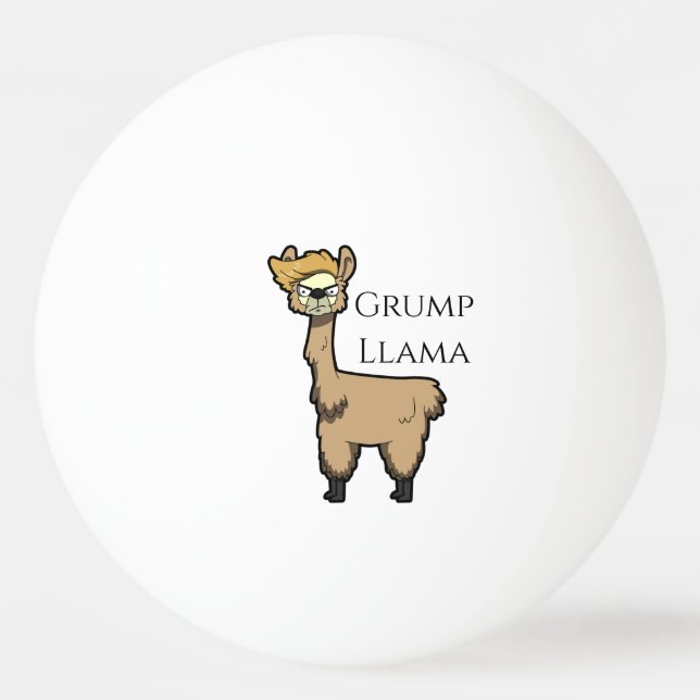 Grump Llama Ping-Pong Ball (Front)
