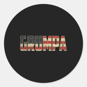Grumpa Bold Patriotic American Flag Father’s Day G Classic Round Sticker