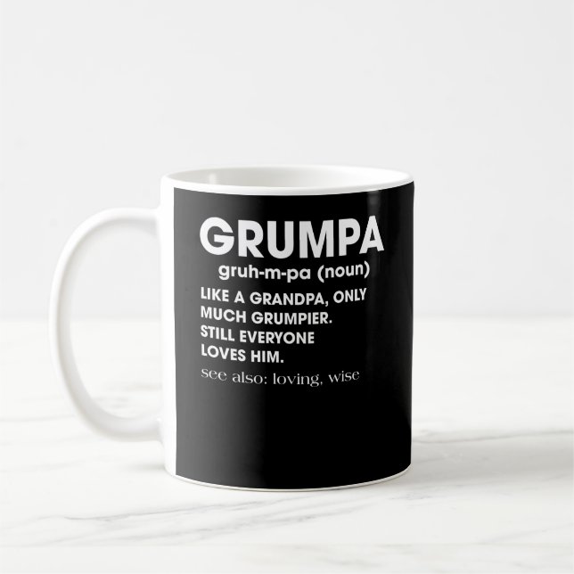 Grumpa Definition Grandpa Christmas Gift Coffee Mug (Left)