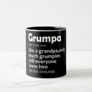 Grumpa Definition/Grandpa Two-Tone Coffee Mug