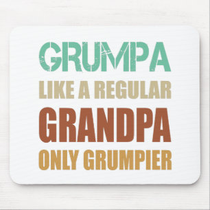 Grumpa Like A Regular Grandpa Only Grumpier Father Mouse Mat