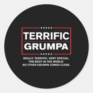 Grumpa Trump Fathers Day Gift For Terrific Grumpy Classic Round Sticker