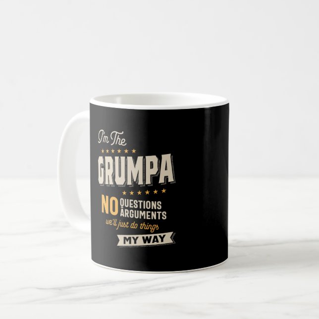 Grumpa Way Funny Grandpa Father's Day Coffee Mug (Front Left)
