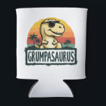 Grumpasaurus Dinosaur Grandpa Saurus Father's Day Can Cooler<br><div class="desc">Get this funny saying outfit for your special proud grandpa from granddaughter, grandson, grandchildren, on father's day or christmas, grandparents day, or any other Occasion. show how much grandad is loved and appreciated. A retro and vintage design to show your granddad that he's the coolest and world's best grandfather in...</div>