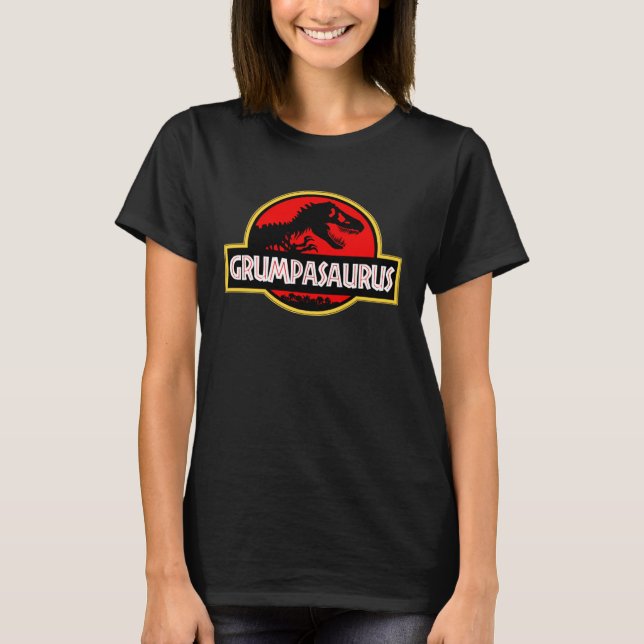 GRUMPASAURUS  GRUMPY OLD MAN JOKE DINOSAUR T-Shirt (Front)