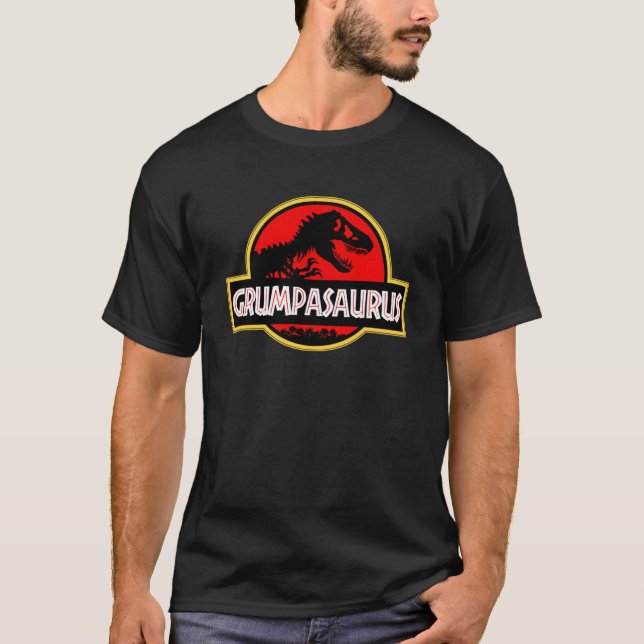GRUMPASAURUS  GRUMPY OLD MAN JOKE DINOSAUR T-Shirt (Front)