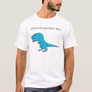 Grumpasaurus Rex Light Blue Textured T-Shirt