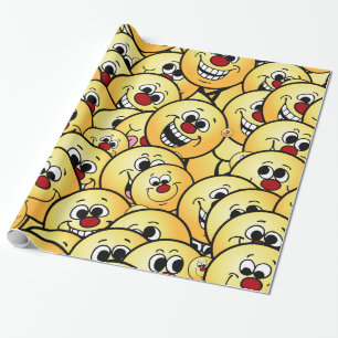 Grumpeys Happy Faces Set Wrapping Paper