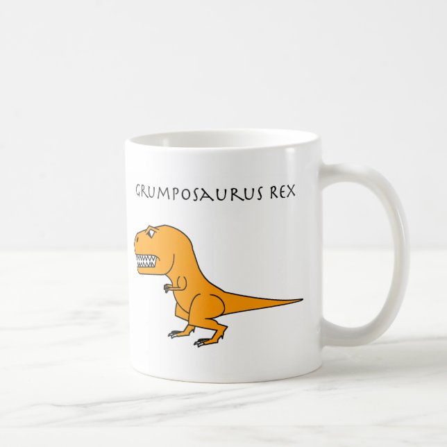 Grumposaurus Rex Orange Mug (Right)