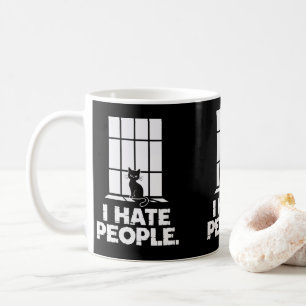 Grumpy Anti-Social Cat Lovers Funny Cat Mom & Dad Coffee Mug