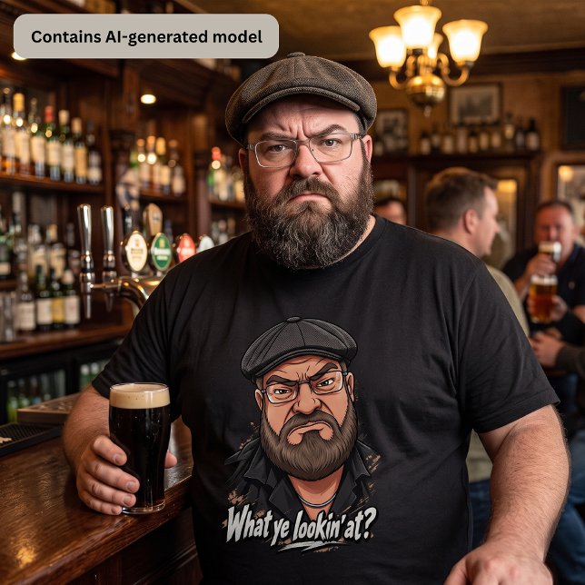 Grumpy Attitude – What Ye Lookin’ At? T-Shirt (Creator Uploaded)