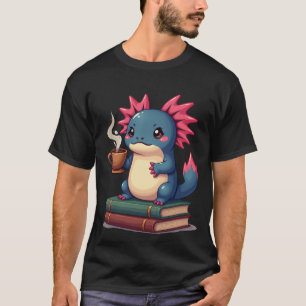 Grumpy Axolotl Coffee Lover Kawaii Axolotl Art Gif T-Shirt
