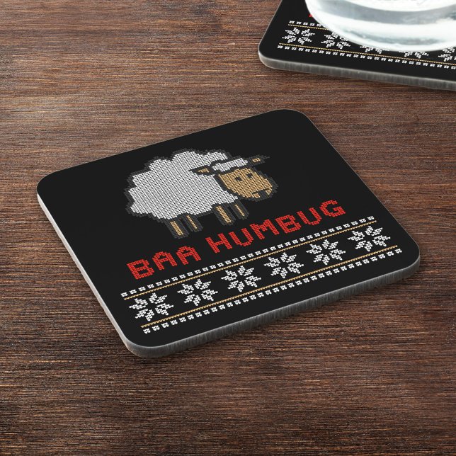 Grumpy Baa Humbug Sheep - Funny Christmas Holiday Coaster (Creator Uploaded)