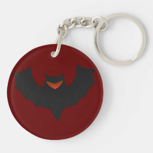 Grumpy Bat Halloween Acrylic Keychain