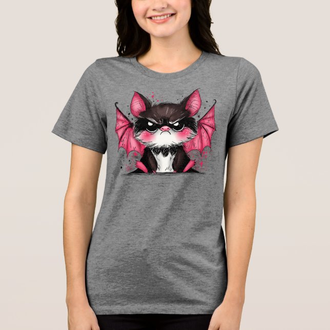 Grumpy Bat Tri-Blend Shirt (Front)