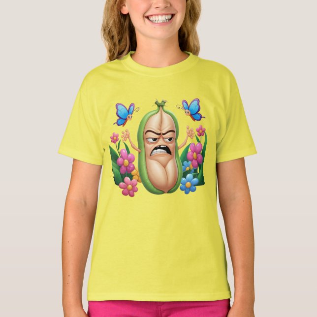 Grumpy Bean – The Cute, Grumpy Bean (First Artwork T-Shirt (Front)