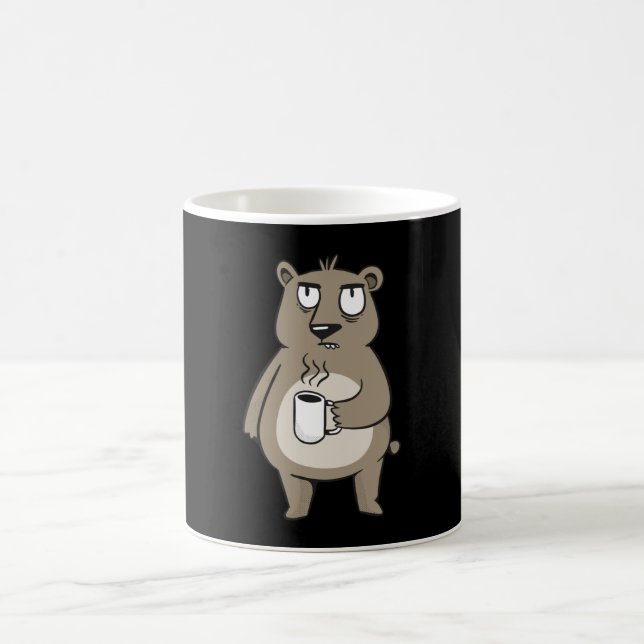Grumpy bear holding a cup of coffee (Center)