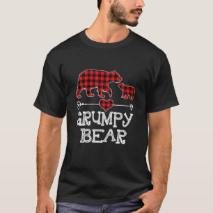 Grumpy Bear , Red Buffalo Plaid Grumpy Bear Pajama T-Shirt