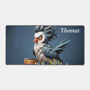 Grumpy Bird on Monday. Desk Mat