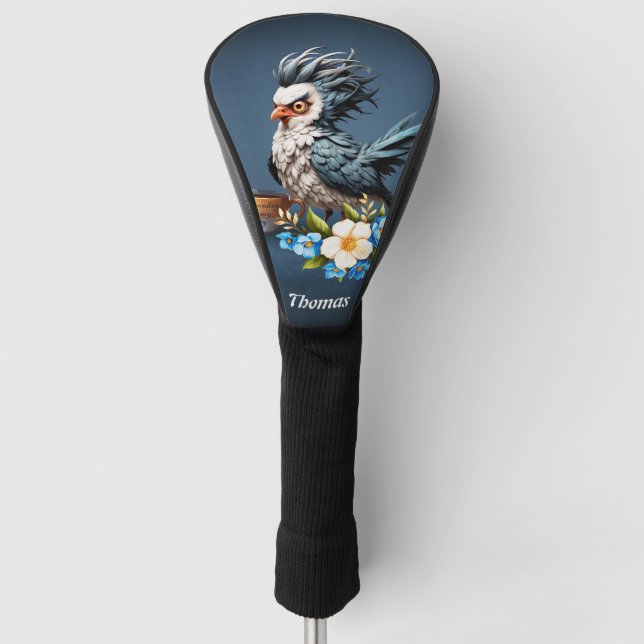 Grumpy Bird on Monday.  Golf Head Cover (Front)