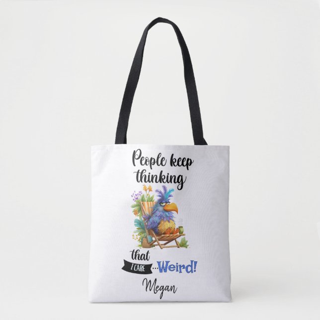 Grumpy Bird Sarcastic Humour Gift Personalised Tote Bag (Front)