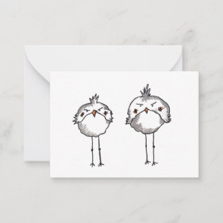 Grumpy birds card