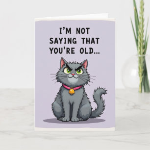 Grumpy Birthday Feline Card
