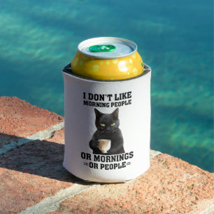 Grumpy Black Cat Can Cooler