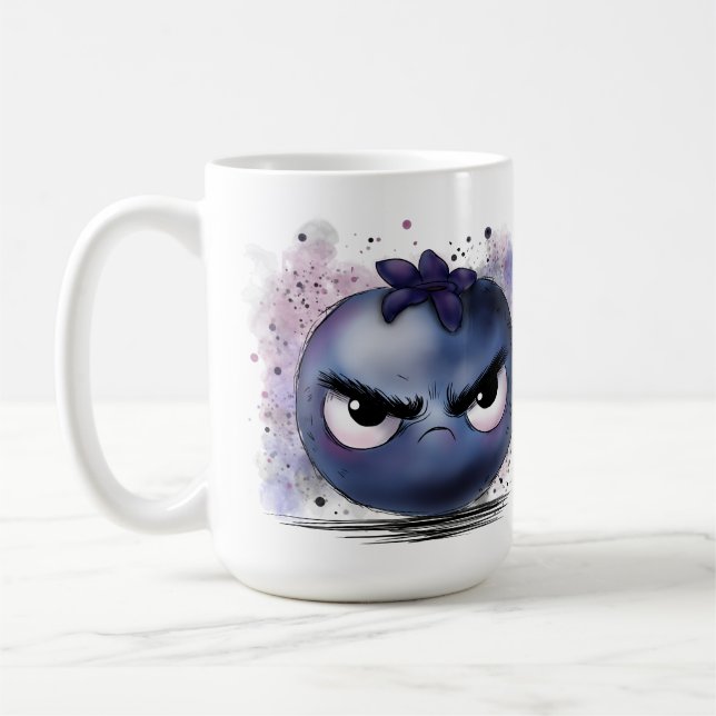 Grumpy Blueberry Coffee Mug (Left)