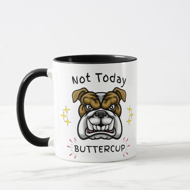 Grumpy Bulldog Cup, Dog Lover Gift Idea, Pet Humor Mug (Left)
