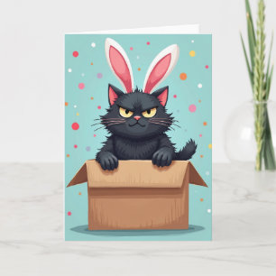 Grumpy Bunny Kitty Fun Card