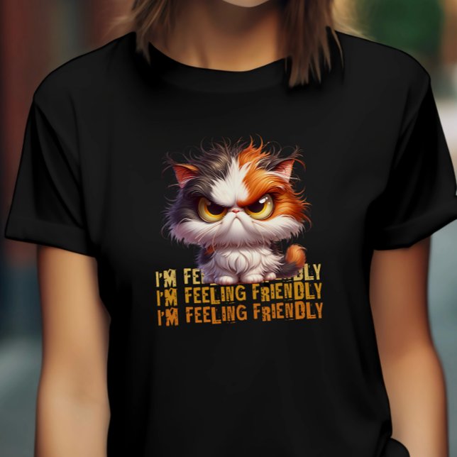 Grumpy Calico Cat and funny quote T-Shirt (Creator Uploaded)