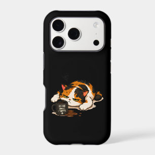 Grumpy Calico Cat - Coffee spoke