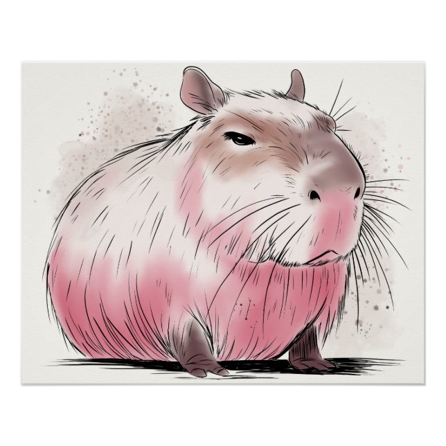 Grumpy Capybara Poster (Front)
