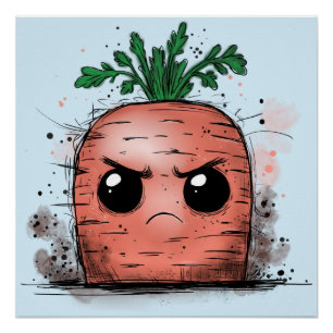 Grumpy Carrot Poster