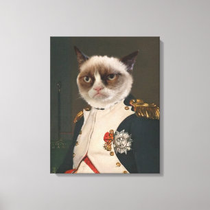 Grumpy Cat Classic Painting Canvas Print