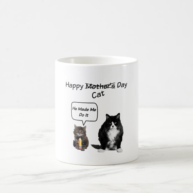 Grumpy Cat / Cute Kitten Mother's Day Mug (Center)