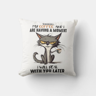 Grumpy Cat Funny Saying Cushion