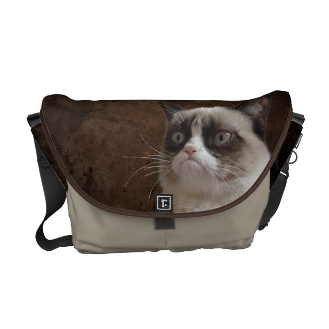 Grumpy Cat Glare Courier Bag (Front)