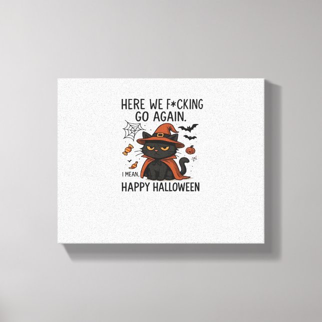 Grumpy Cat Halloween Classic T-Shirt Canvas Print (Front)
