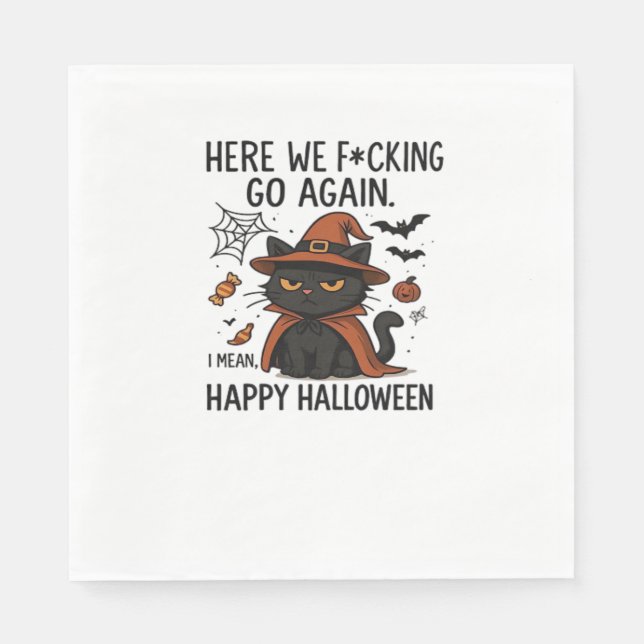 Grumpy Cat Halloween Classic T-Shirt Napkin (Front)