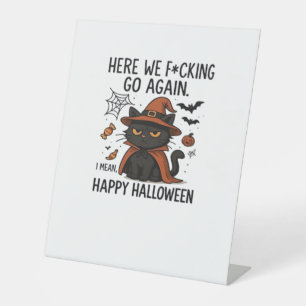 Grumpy Cat Halloween Classic T-Shirt Pedestal Sign