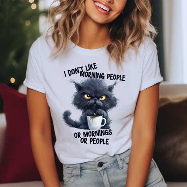 Grumpy Cat I Don't Like Morning People T-Shirt (Creator Uploaded)
