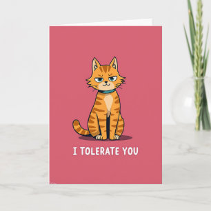 Grumpy Cat I Tolerate You Card