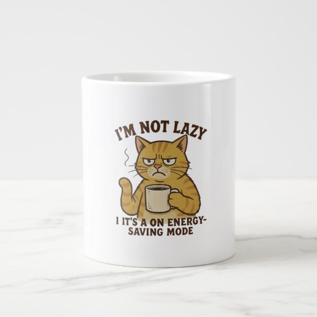 Grumpy Cat in Energy-Saving Mode Mug (Front)