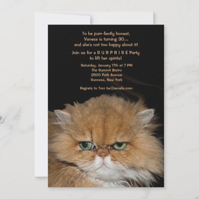 Grumpy Cat Invitation (Front)