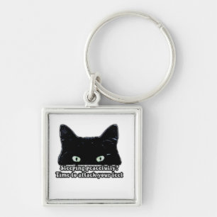 Grumpy cat meme for cat lovers and kitten owners key ring