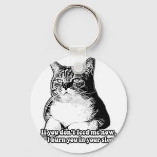 Grumpy cat meme for cat lovers and owners key ring