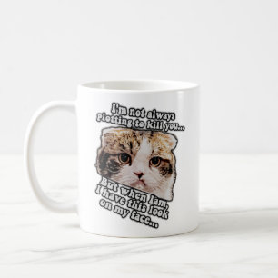 Grumpy cat meme for cat owners and kitty lovers coffee mug