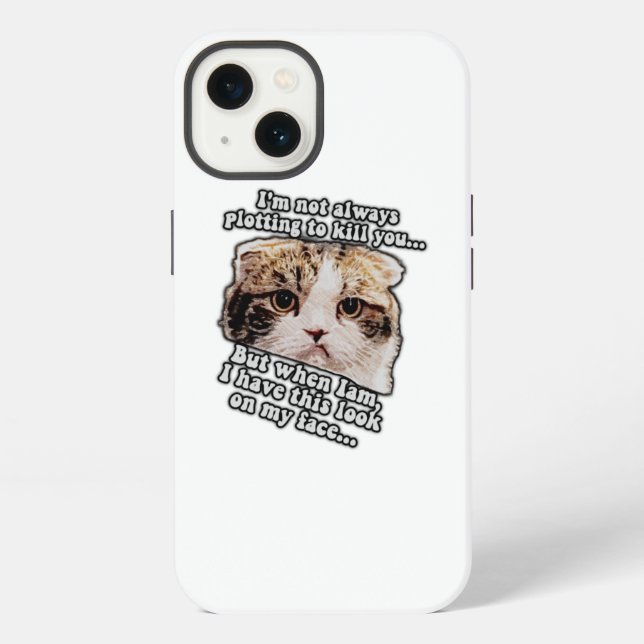 Grumpy cat meme for cat owners and kitty lovers iPhone case (Back)